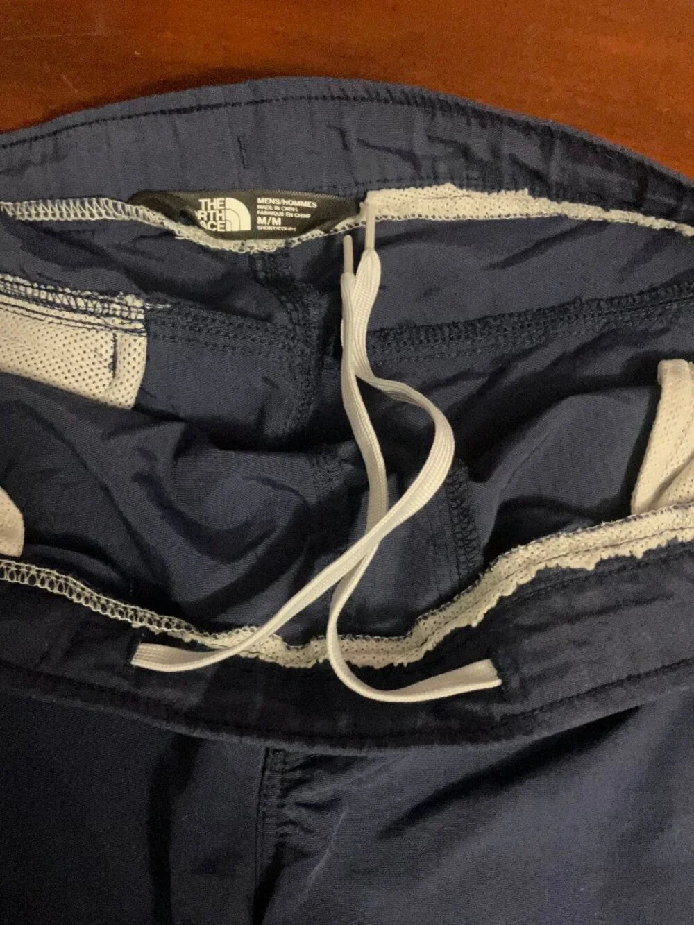 North Face Navy Blue Shorts with Inner Drawstring & Back Zipper Pocket Medium